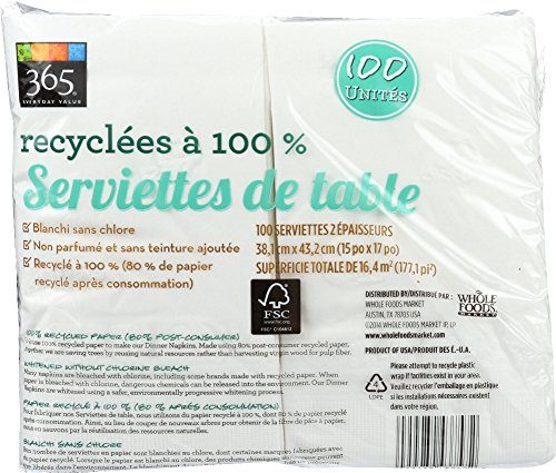 365 EVERYDAY VALUE Napkins Dinner 100Ct, 100 CT