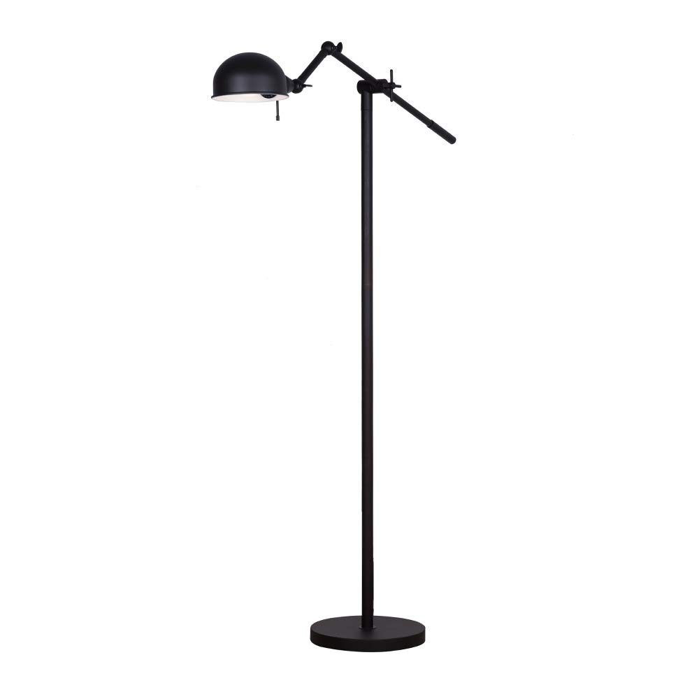 Amazon Brand – Stone & Beam Industrial Adjustable Pharmacy Living Room Floor Lamp with LED Light Bulb - 10 x 31 x 51 Inches, Oil-Rubbed Bronze