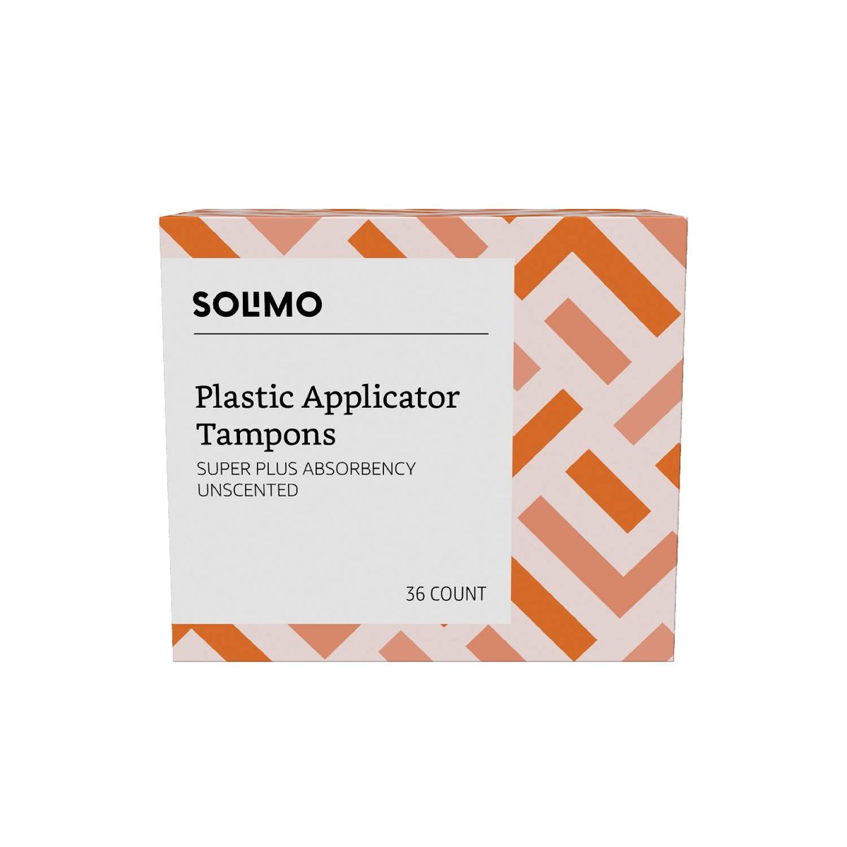 Amazon Brand - Solimo Plastic Applicator Tampons, Super Plus Absorbency, Unscented, 144 Count (4 Packs of 36) & Solimo Tall Kitchen Drawstring Trash Bags, 13 Gallon, 120 Count
