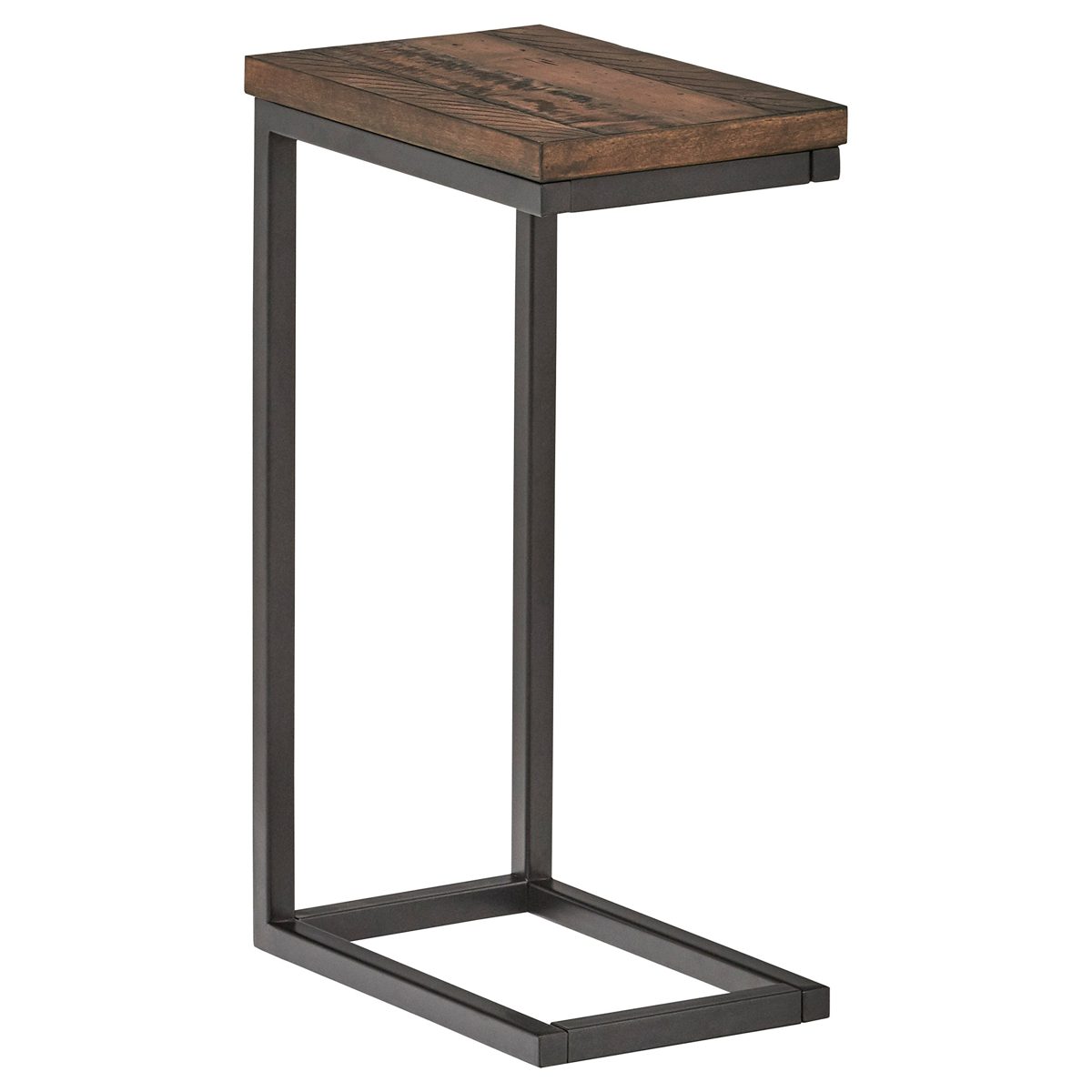 Amazon Brand – Stone & Beam Larson Industrial Wood & Metal Side End Table, 22"W, Walnut