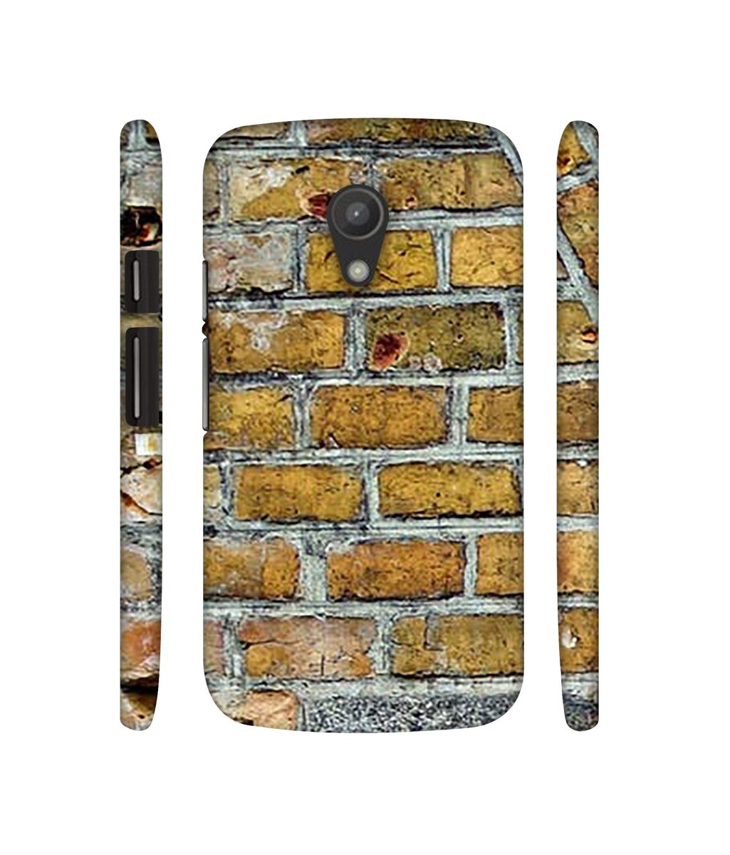 Amazon Brand - Solimo Designer Yellowesh Brick Texture 3D Printed Hard Back Case Mobile Cover for Motorola Moto G 2nd Generation