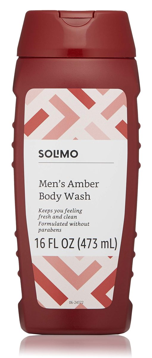 Amazon Brand - Solimo Men's Amber Body Wash, 16 fl. Oz