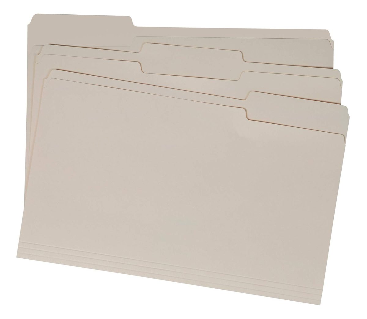AmazonBasics File Folder - Basic, 1/3 Tab, Manila, Legal, 100 per Box