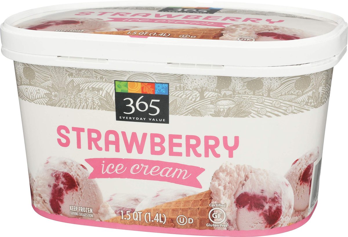 365 Everyday Value, Strawberry Ice Cream, 48 oz (Frozen)