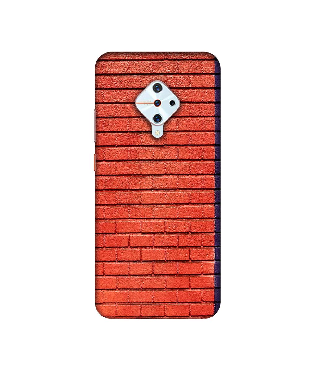Amazon Brand - Solimo Designer Red and Purple Brick 3D Printed Hard Back Case Mobile Cover for Vivo S1 Pro