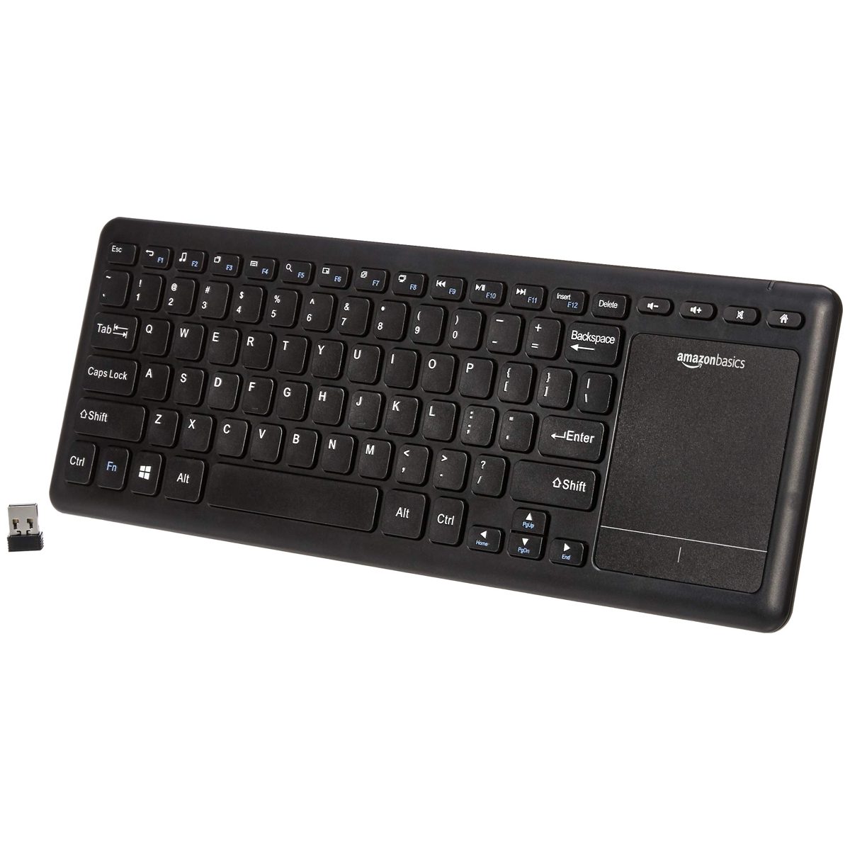 AmazonBasics Wireless Keyboard with Touchpad for Smart TV - US Layout (QWERTY)