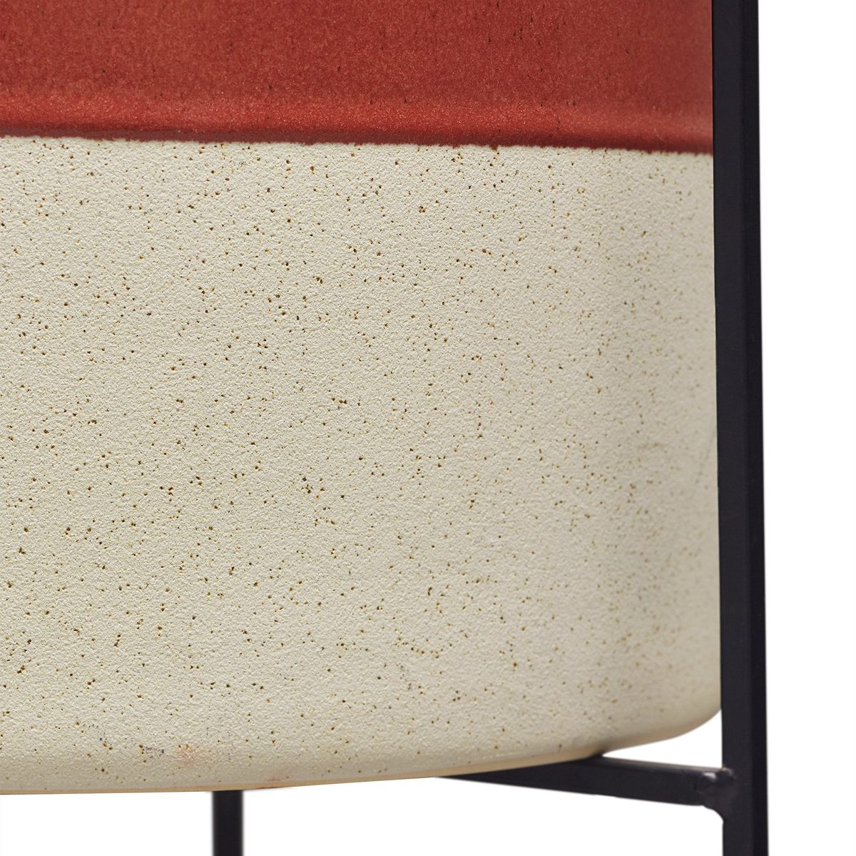 Amazon Brand – Rivet Mid-Century Ceramic Planter with Stand, 17"H, Salmon