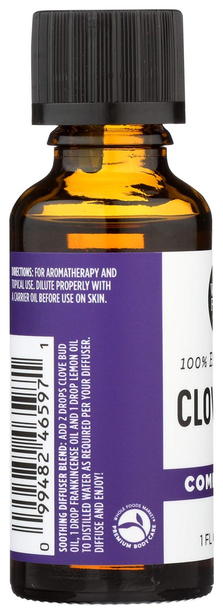 Whole Foods Market, 100% Essential Oil Clove Bud, 1 Ounce