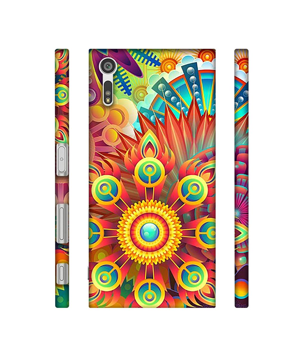 Amazon Brand - Solimo Designer Rangoli 3D Printed Hard Back Case Mobile Cover for Sony Xperia XZ Dual