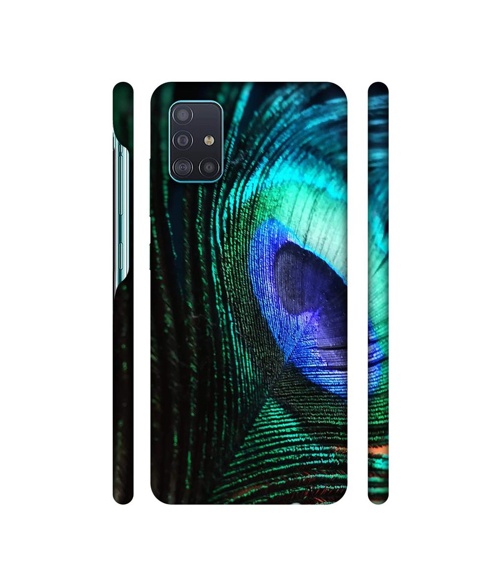 Amazon Brand - Solimo Designer Peacock Feather 3D Printed Hard Back Case Mobile Cover for Samsung Galaxy A51