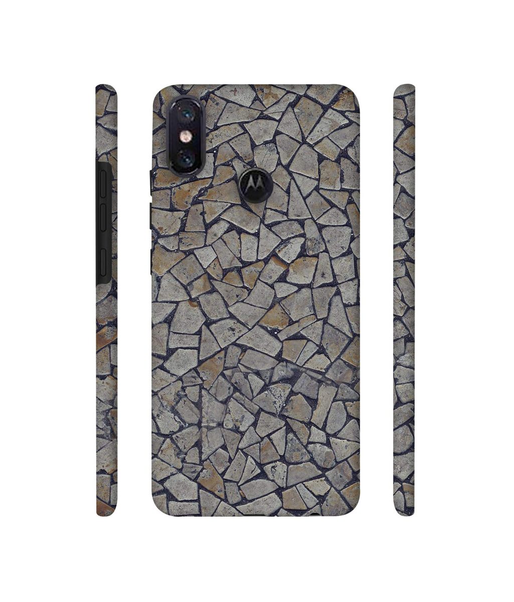 Amazon Brand - Solimo Designer Marble Pices 3D Printed Hard Back Case Mobile Cover for Motorola One Power