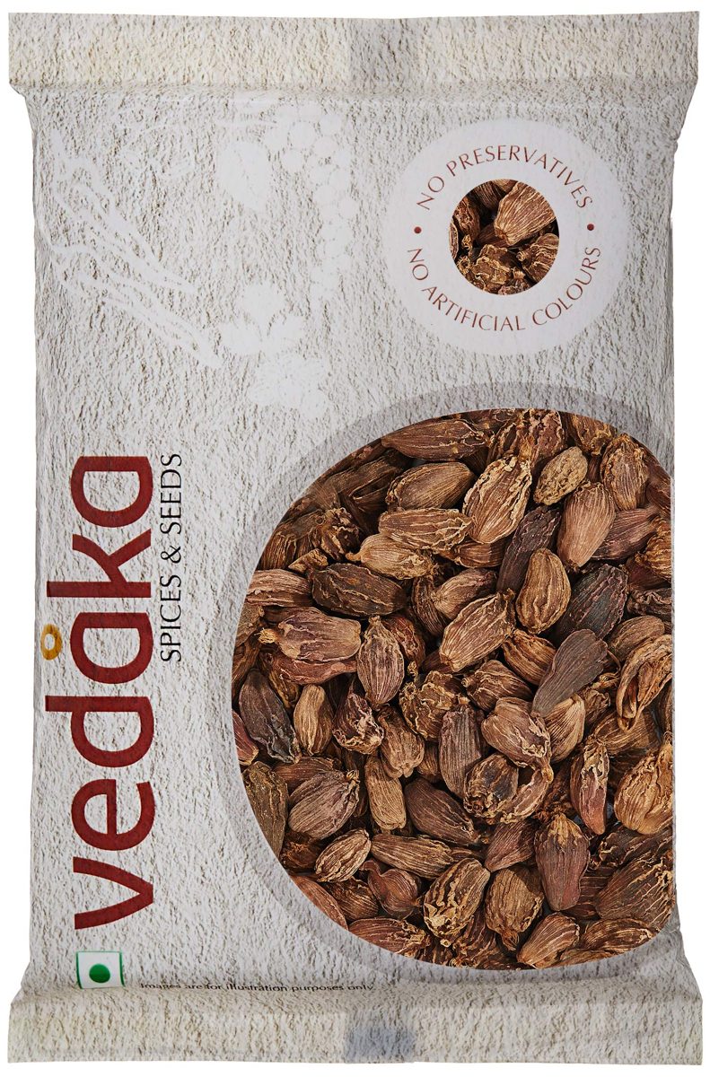 Amazon Brand - Vedaka Black Cardamom (Kaale Elaichi), 100g