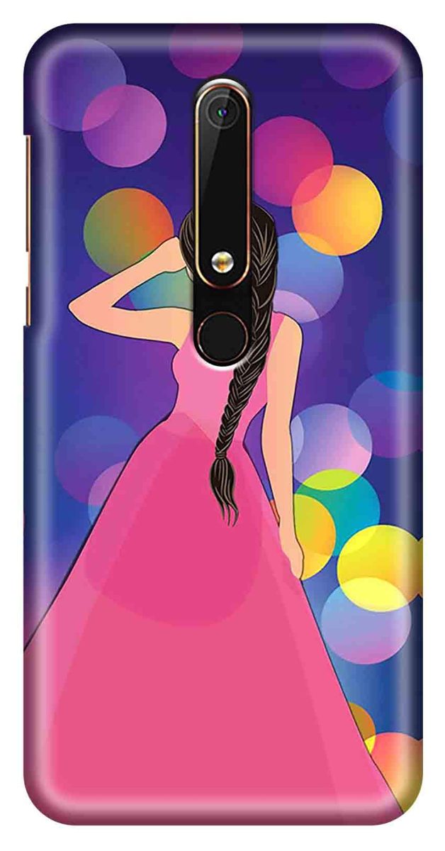 Amazon Brand - Solimo Designer Girl Design 3D Printed Hard Back Case Mobile Cover for Nokia 6 (2018)