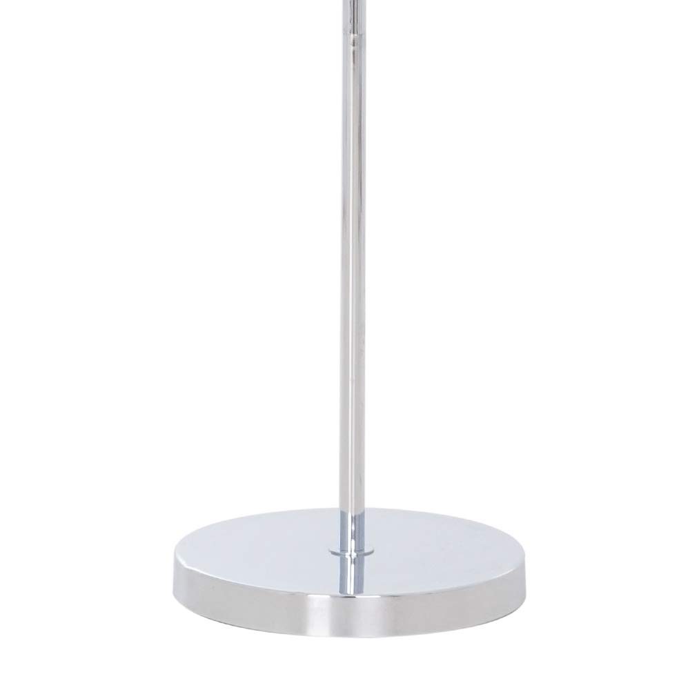 Amazon Brand – Rivet Modern Glam Glass Beads Torchiere Living Room Standing Floor Lamp With LED Light Bulb - 10 x 10 x 71 Inches, Chrome