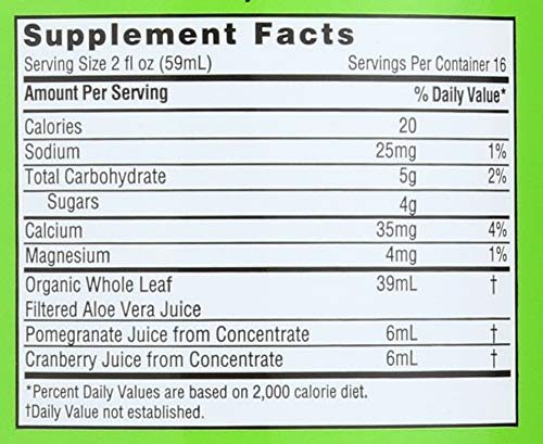 365 Everyday Value, Whole Leaf Filtered Aloe Vera Juice, Pomegranate Cranberry Flavor, 32 fl oz