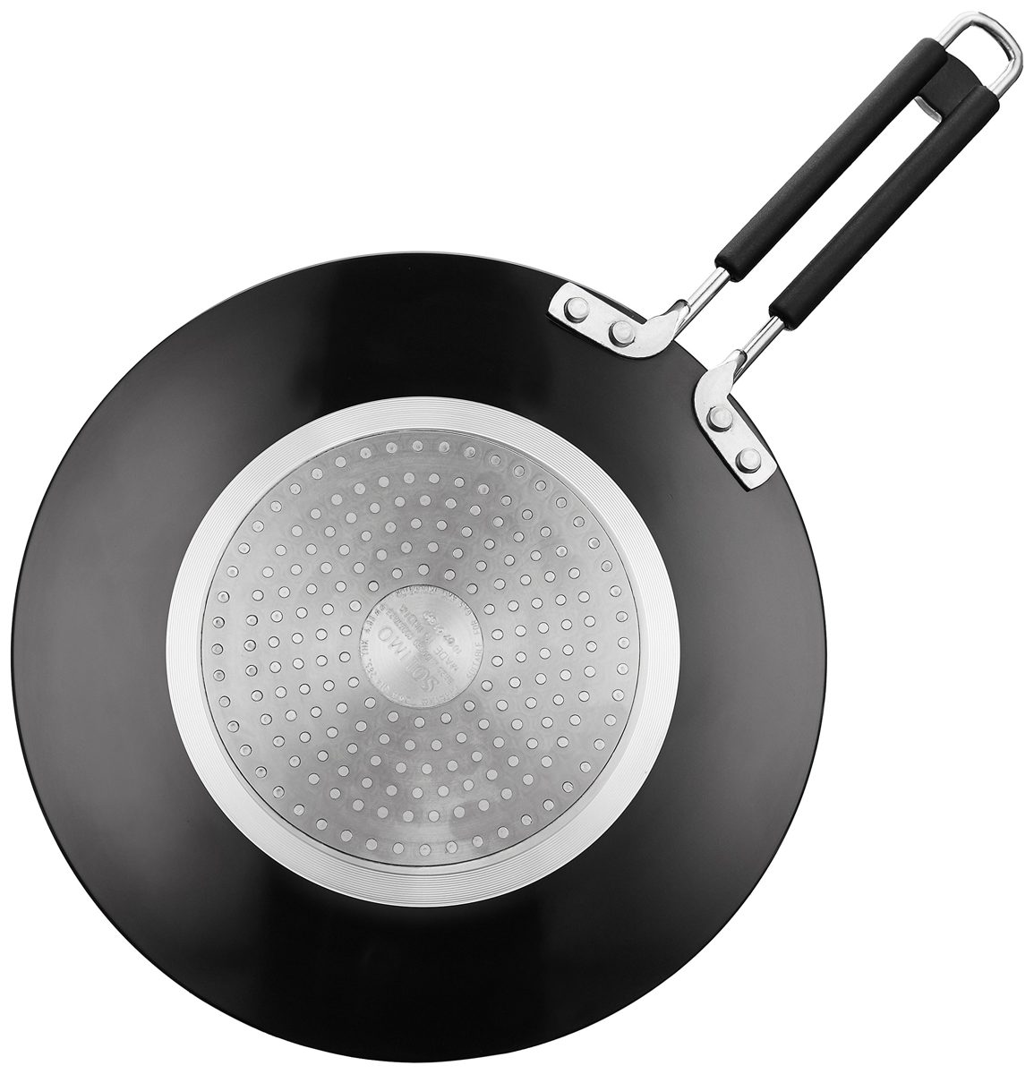 Amazon Brand - Solimo Hard Anodized Concave/Roti Tawa, 26.5 cm, (Induction and Gas Compatible), Black