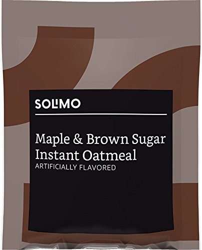 Solimo Instant Oatmeal, Maple & Brown Sugar Flavored, 20 Packets (Pack of 6)