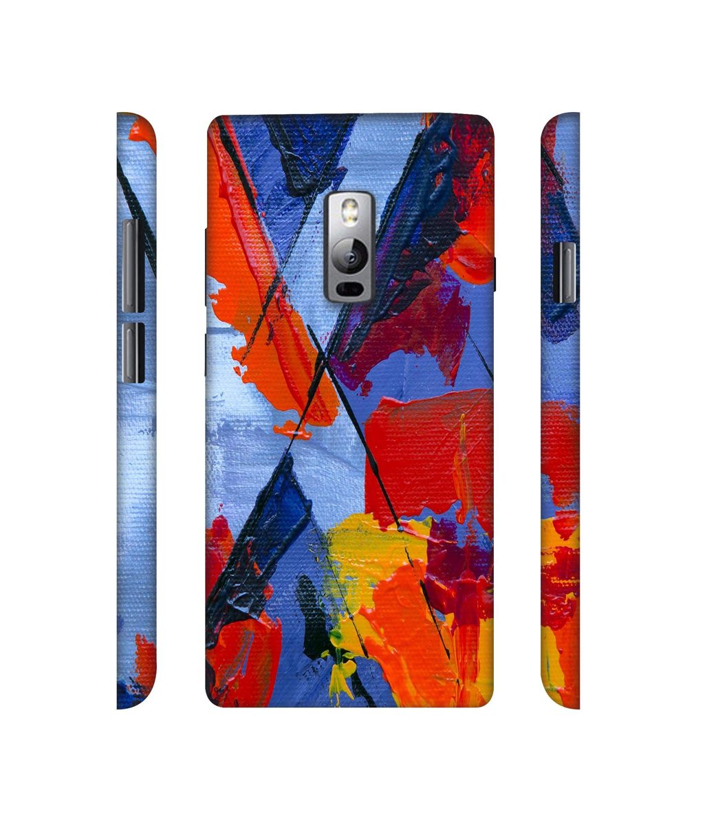 Amazon Brand - Solimo Designer X Multicolor Texture 3D Printed Hard Back Case Mobile Cover for OnePlus 2