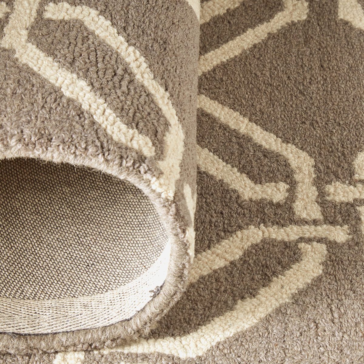 Amazon Brand – Stone & Beam Contemporary Interlocking Rings Wool Runner Rug, 2' 3" x 7' 6", Coffee