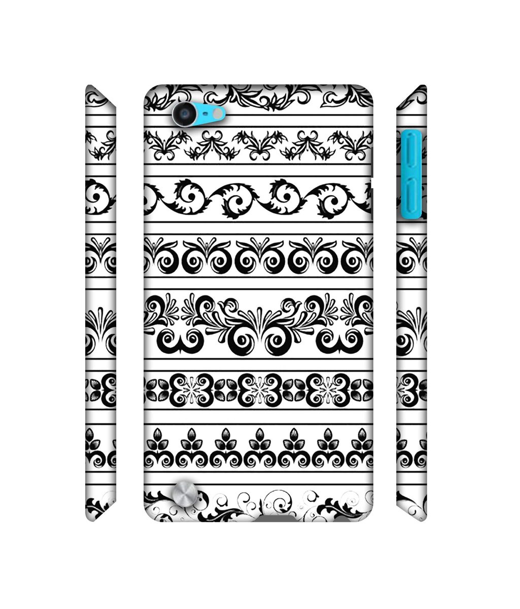Amazon Brand - Solimo Designer Black Multi Patterns 3D Printed Hard Back Case Mobile Cover for Apple iPod Touch 5th Generation