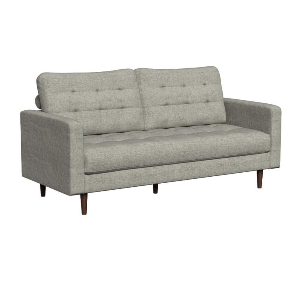 Amazon Brand – Rivet Cove Mid-Century Modern Tufted Sofa with Tapered Legs, 72"W, Light Grey