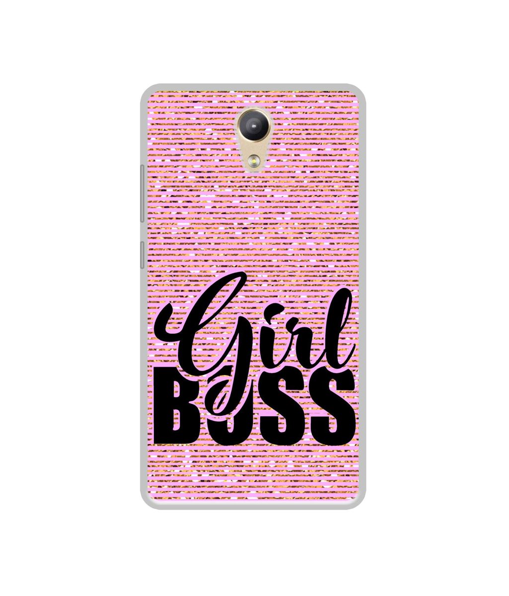 Amazon Brand - Solimo Designer Girl Boss On Pink Sparkle UV Printed Soft Back Case Mobile Cover for Lenovo Phab 2