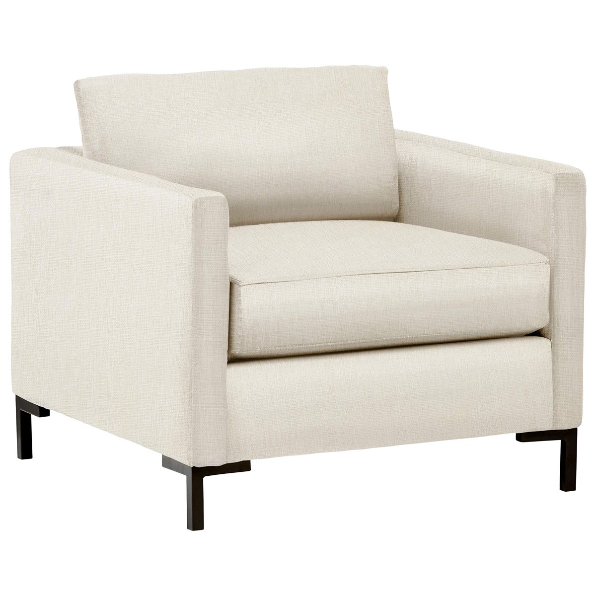 Amazon Brand – Rivet Edgewest Low Back Modern Accent Chair, 34"W, Beige