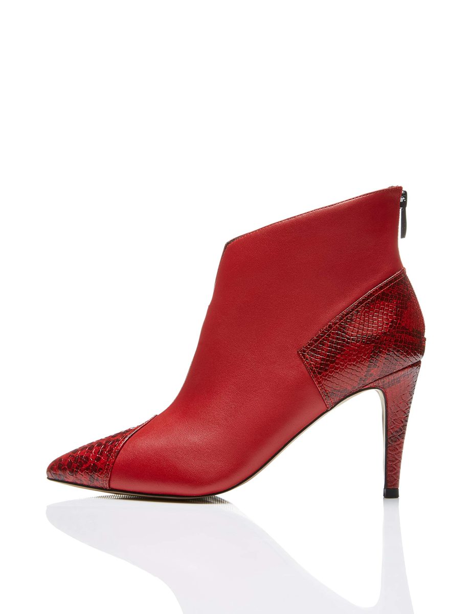 find. Women's Contrast Heel, Red, US 7.5