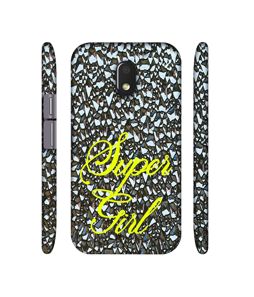 Amazon Brand - Solimo Designer Super Girl On Foil 3D Printed Hard Back Case Mobile Cover for Motorola Moto E (3rd gen)