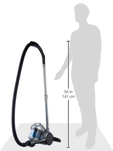 AmazonBasics Cylinder Bagless Vacuum Cleaner with Power Suction, Low Sound, High Energy Efficiency and 2 Years Warranty (1.5L, Black)