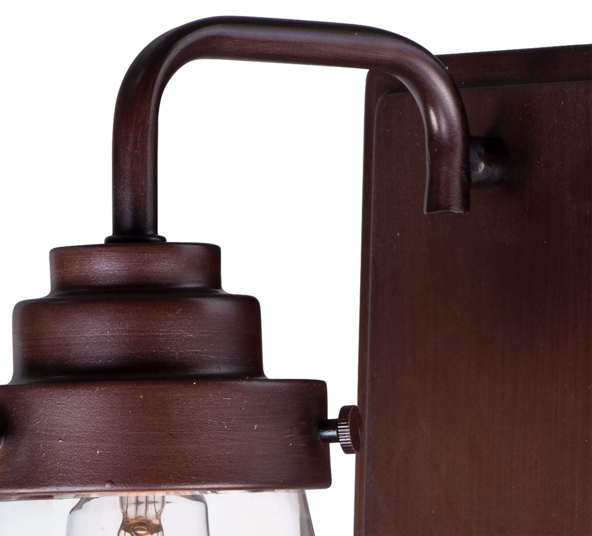 Amazon Brand – Stone & Beam Industrial Farmhouse Wall Sconce with Light Bulb - 5.25 x 8 x 11 Inches, Oil-Rubbed Bronze