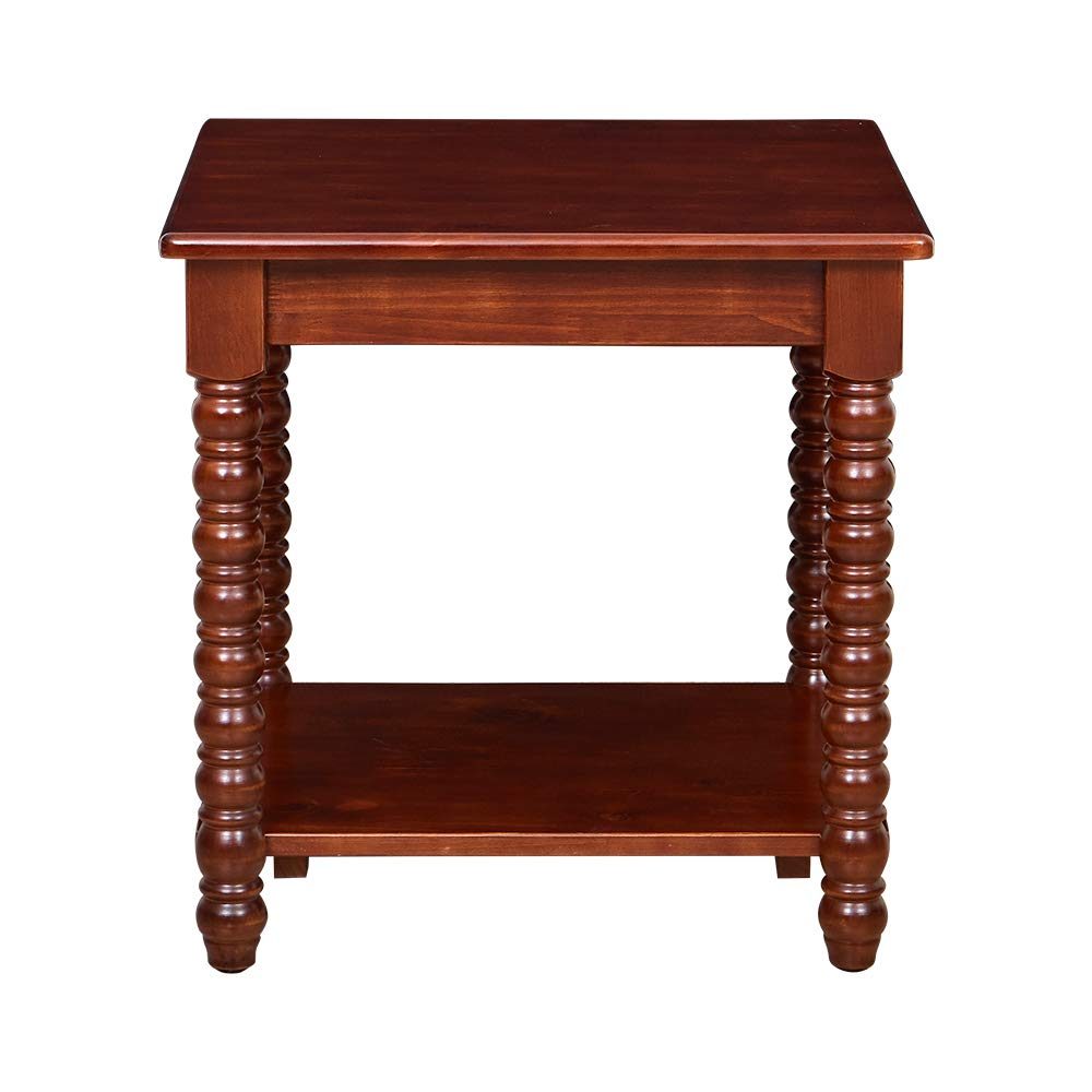 Amazon Brand – Ravenna Home Traditional Solid Pine End Table, 23.62"W, Espresso Finish
