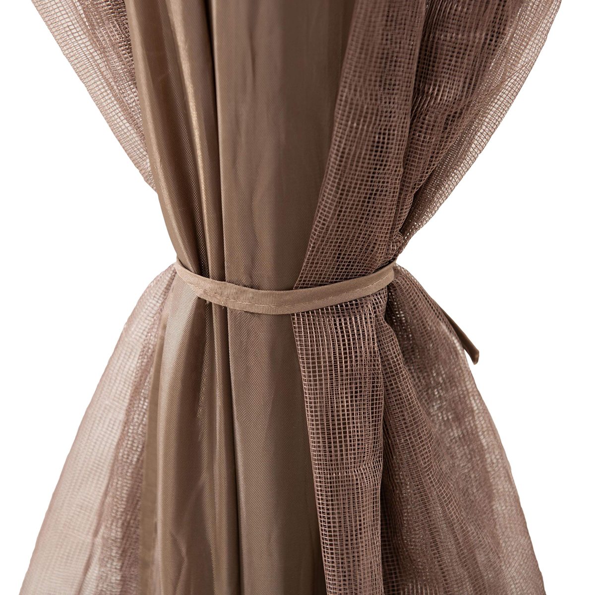 AmazonBasics Outdoor Patio Garden Pop Up Gazebo with Mosquito Net - Beige and Khaki