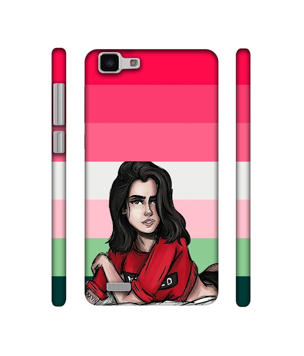 Amazon Brand - Solimo Designer Lady Vector with Line 3D Printed Hard Back Case Mobile Cover for Vivo Y27L