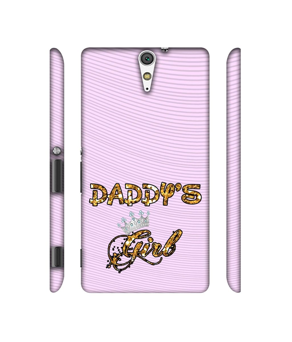 Amazon Brand - Solimo Designer Daddy's Girl in Glitter Pattern 3D Printed Hard Back Case Mobile Cover for Sony Xperia C5 Ultra Dual