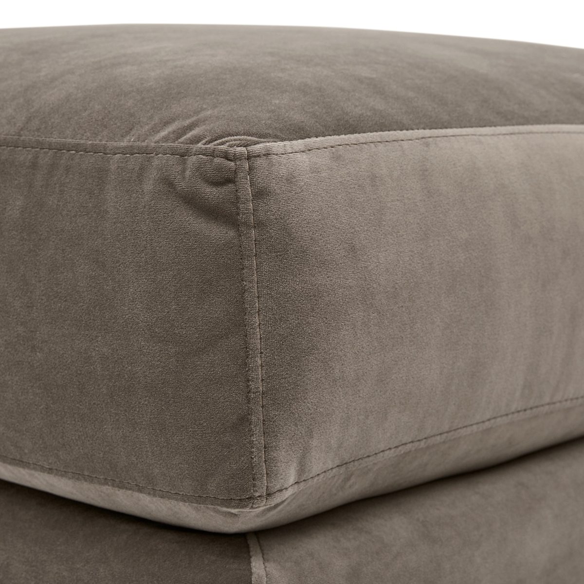Amazon Brand – Rivet Emerly Modern Ottoman, 33"W, Pewter