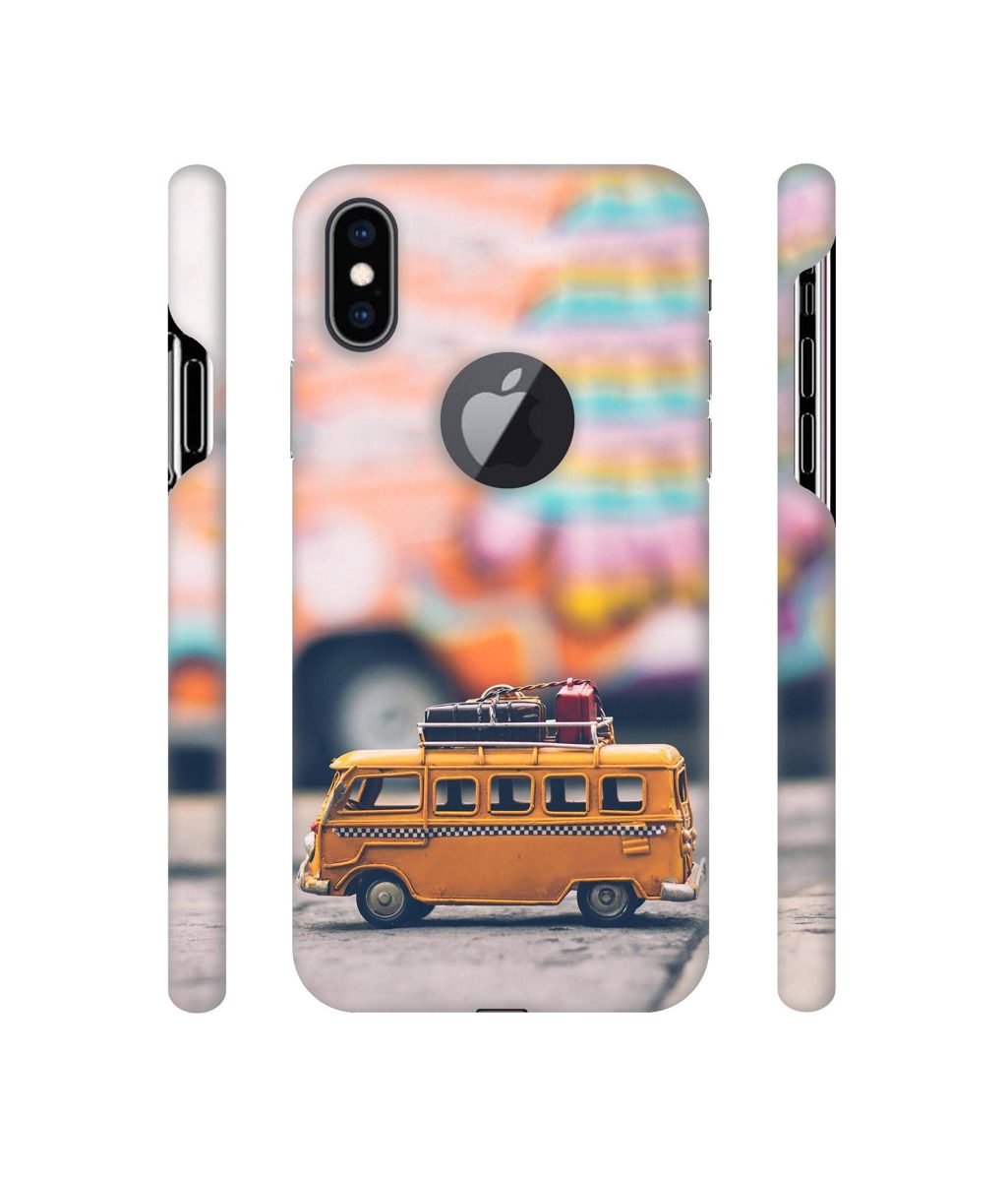 Amazon Brand - Solimo Designer Toy Bus 3D Printed Hard Back Case Mobile Cover for Apple iPhone Xs Max (Logo Cut)