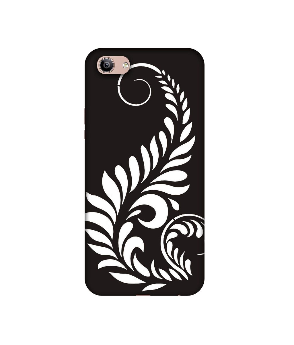 Amazon Brand - Solimo Designer Simple White Rangoli 3D Printed Hard Back Case Mobile Cover for Vivo Y81i