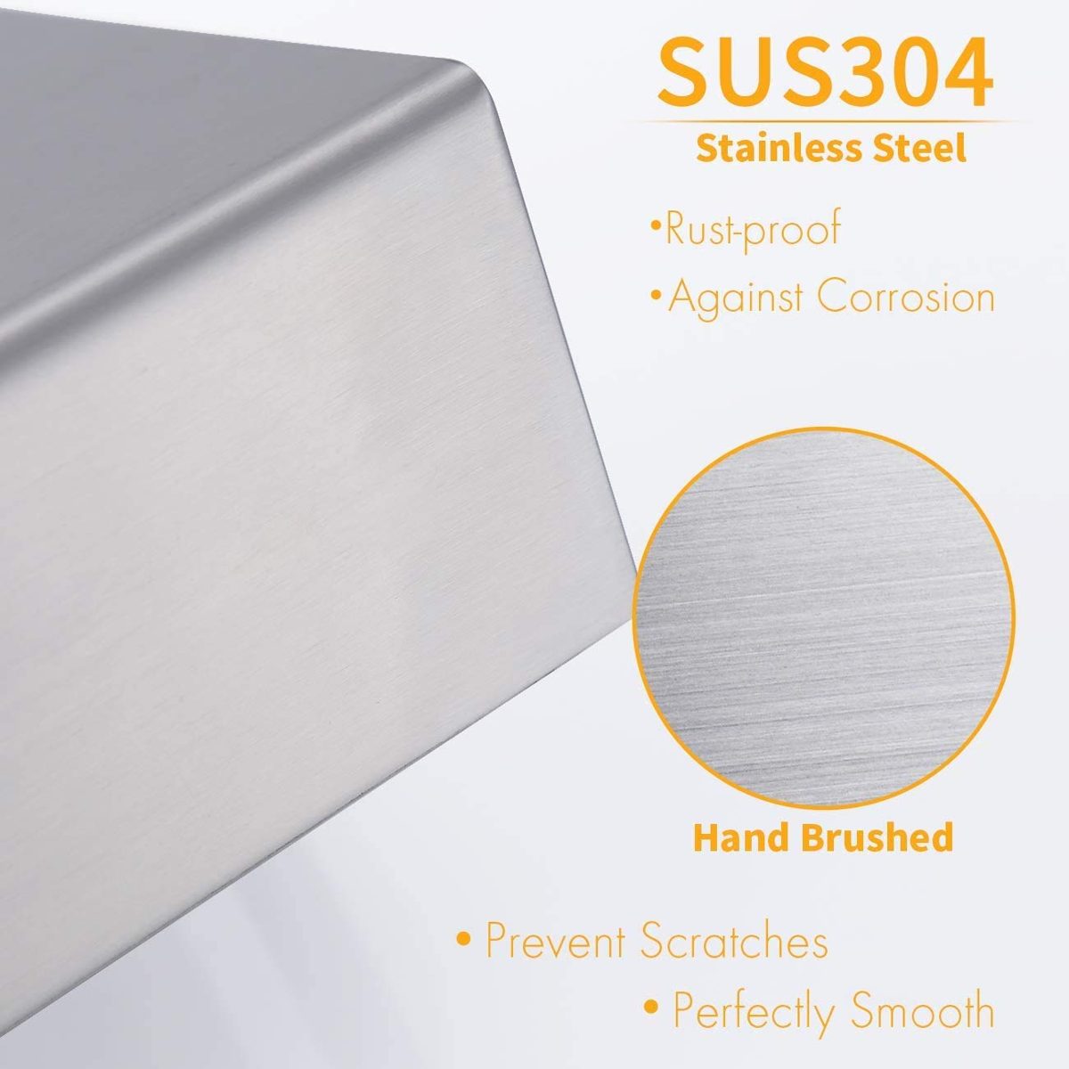 Umi. by Amazon Towel Rail Self Adhesivel Towel Holder Tack 12 Inches/ 30 cm for Bathroom Kitchen Cloths Hanger SUS304 Brushed Stainless Steel Wall Mount, A2000S30DG-2