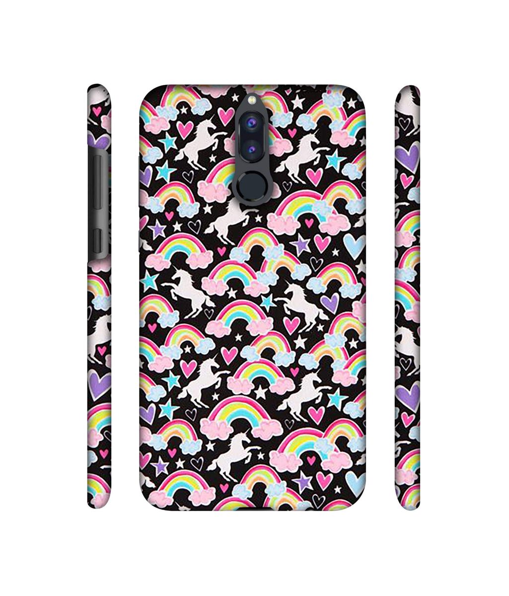Amazon Brand - Solimo Designer Unicorn Texture 3D Printed Hard Back Case Mobile Cover for Huawei Honor 9i