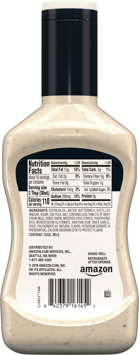 Amazon Brand - Happy Belly Ranch Dressing, 16 fl oz