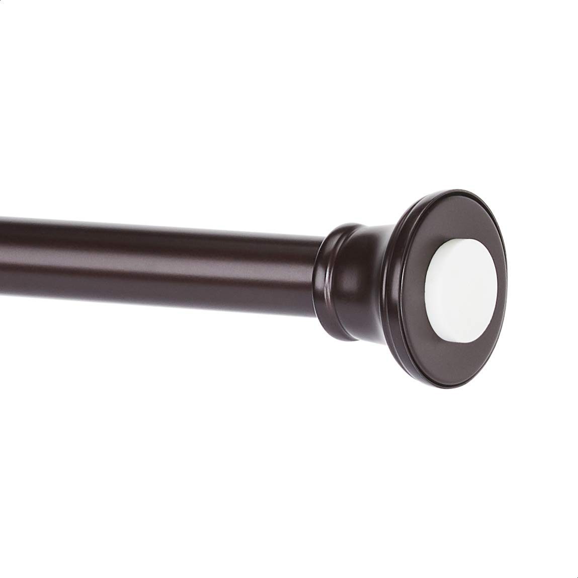 AmazonBasics Decorative Bell Tension Shower Curtain Rod, 36-62", Bronze