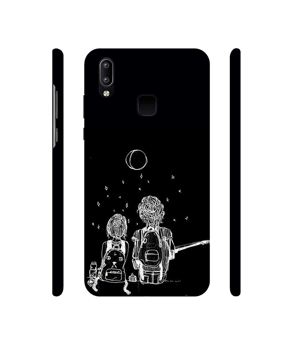 Amazon Brand - Solimo Designer Couples Sitting at Dark 3D Printed Hard Back Case Mobile Cover for Vivo Y95