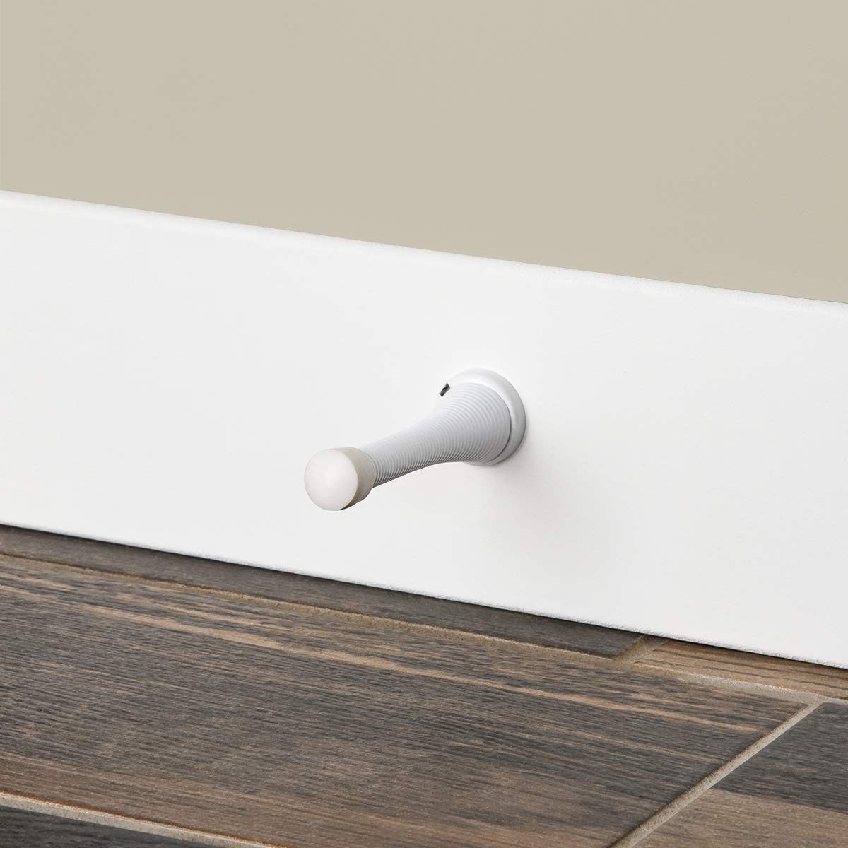 AmazonBasics Spring Door Stop, AB5600-WH-12
