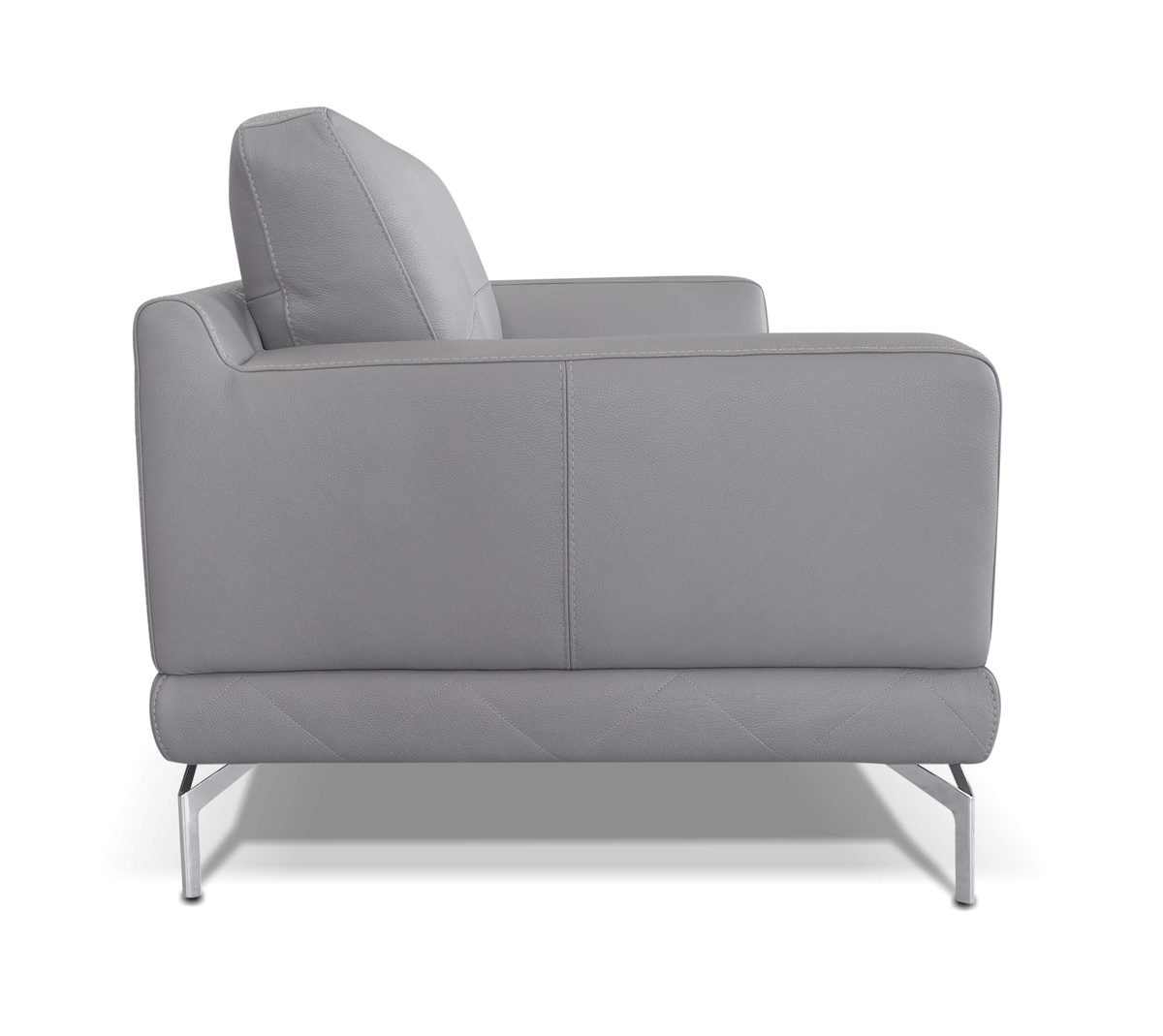 Amazon Brand - Alkove Marlow Hand-Crafted Leather Sofa, 2 Seater Maxi, 92 x 190 x 88cm, Light Grey