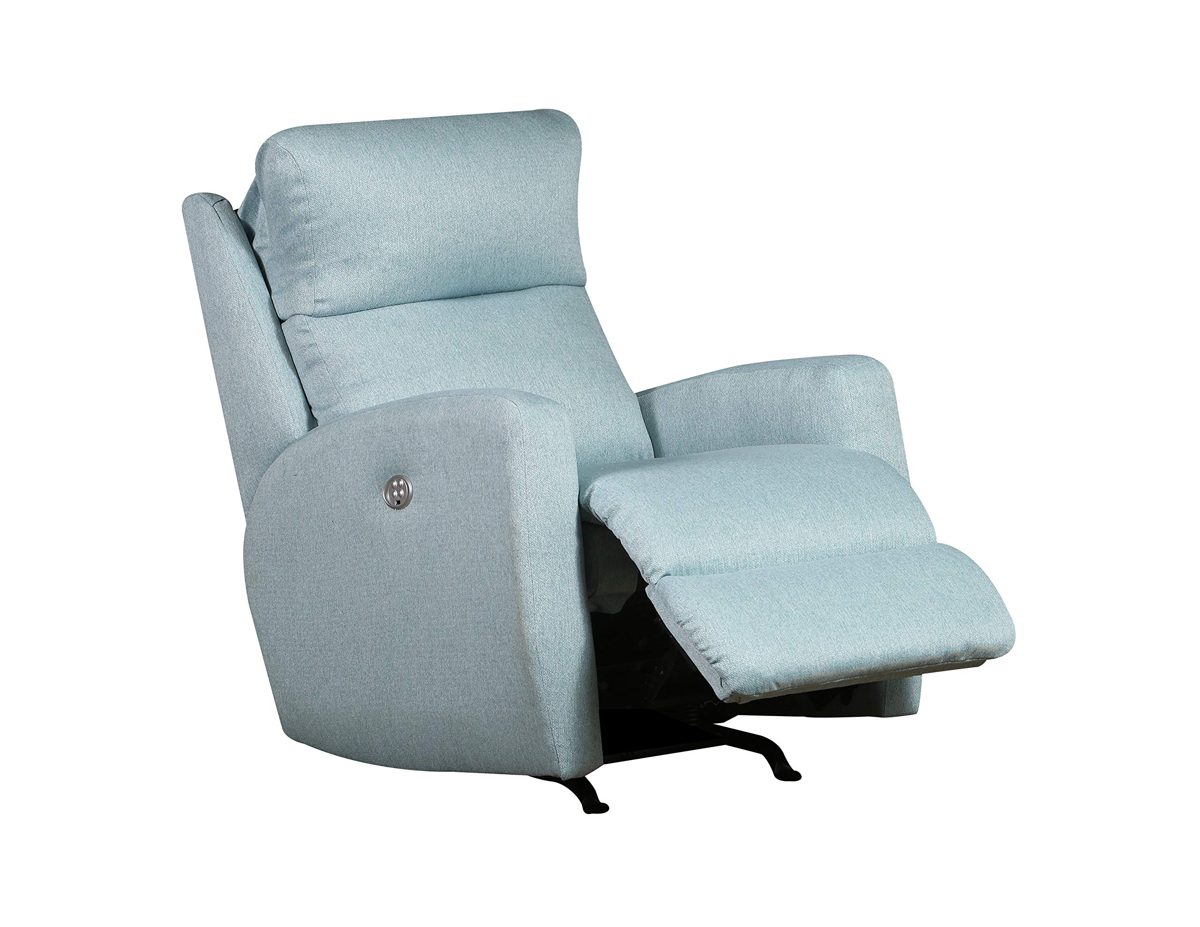Amazon Brand - Stone & Beam Cambridge Upholstered Recliner Rocking Chair, 31"W, Light Blue