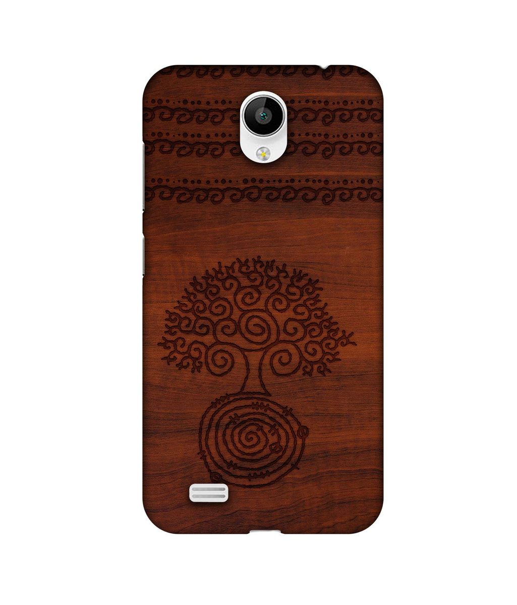 Amazon Brand - Solimo Designer Engraved Patten 3D Printed Hard Back Case Mobile Cover for Vivo Y21L
