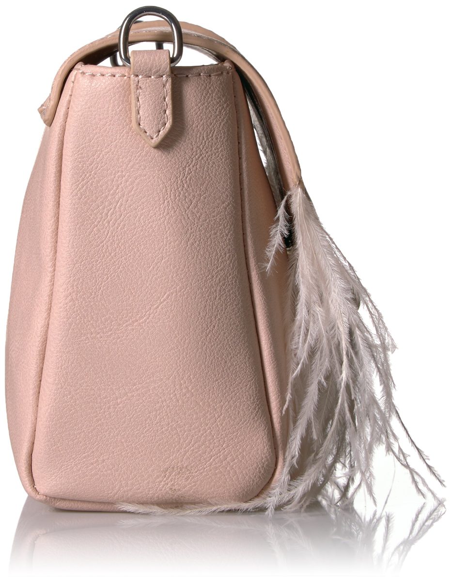Amazon Brand - The Fix Courtney O Ring Feather Cross-Body Bag
