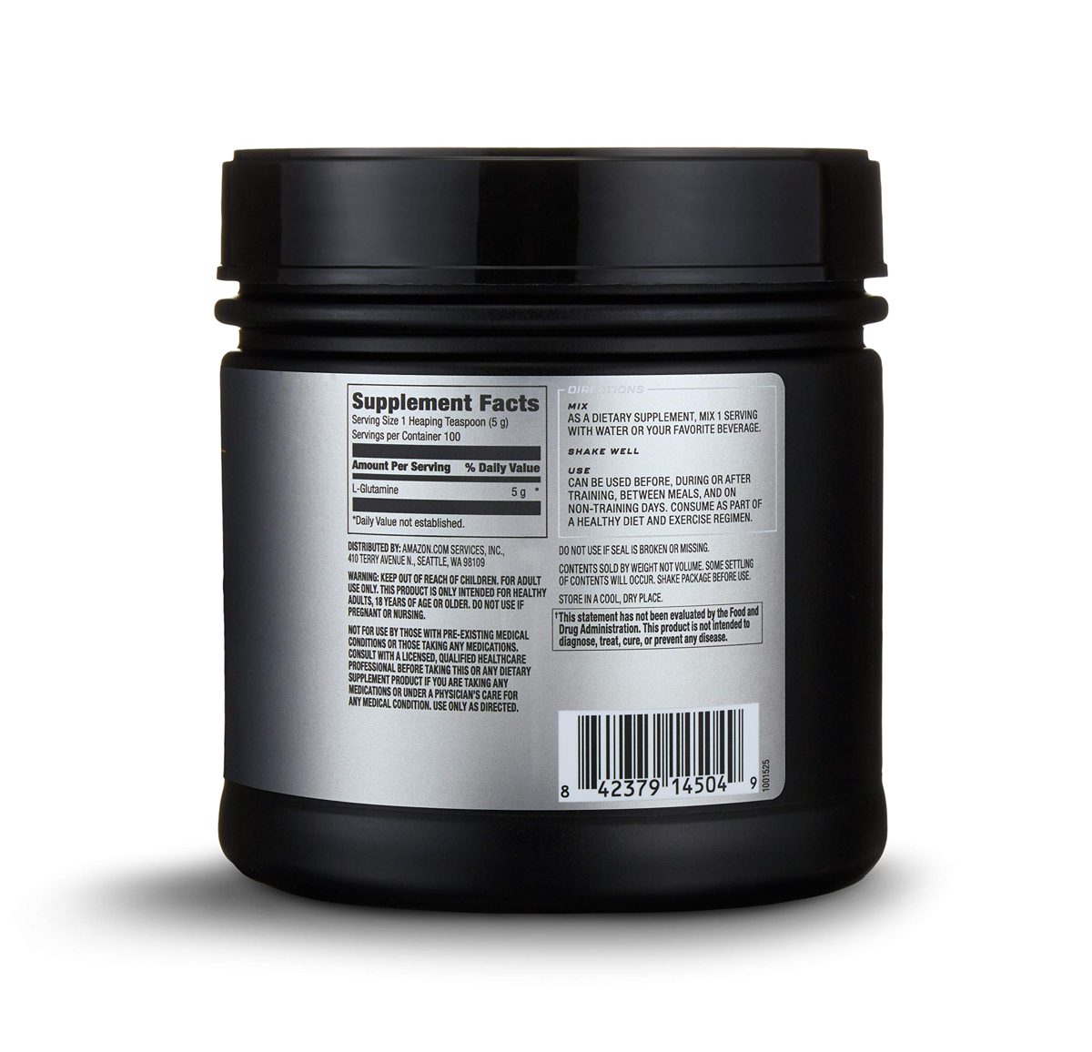 OWN PWR L-Glutamine Powder, Unflavored, 5 G, 1.1 Pound (100 Servings)