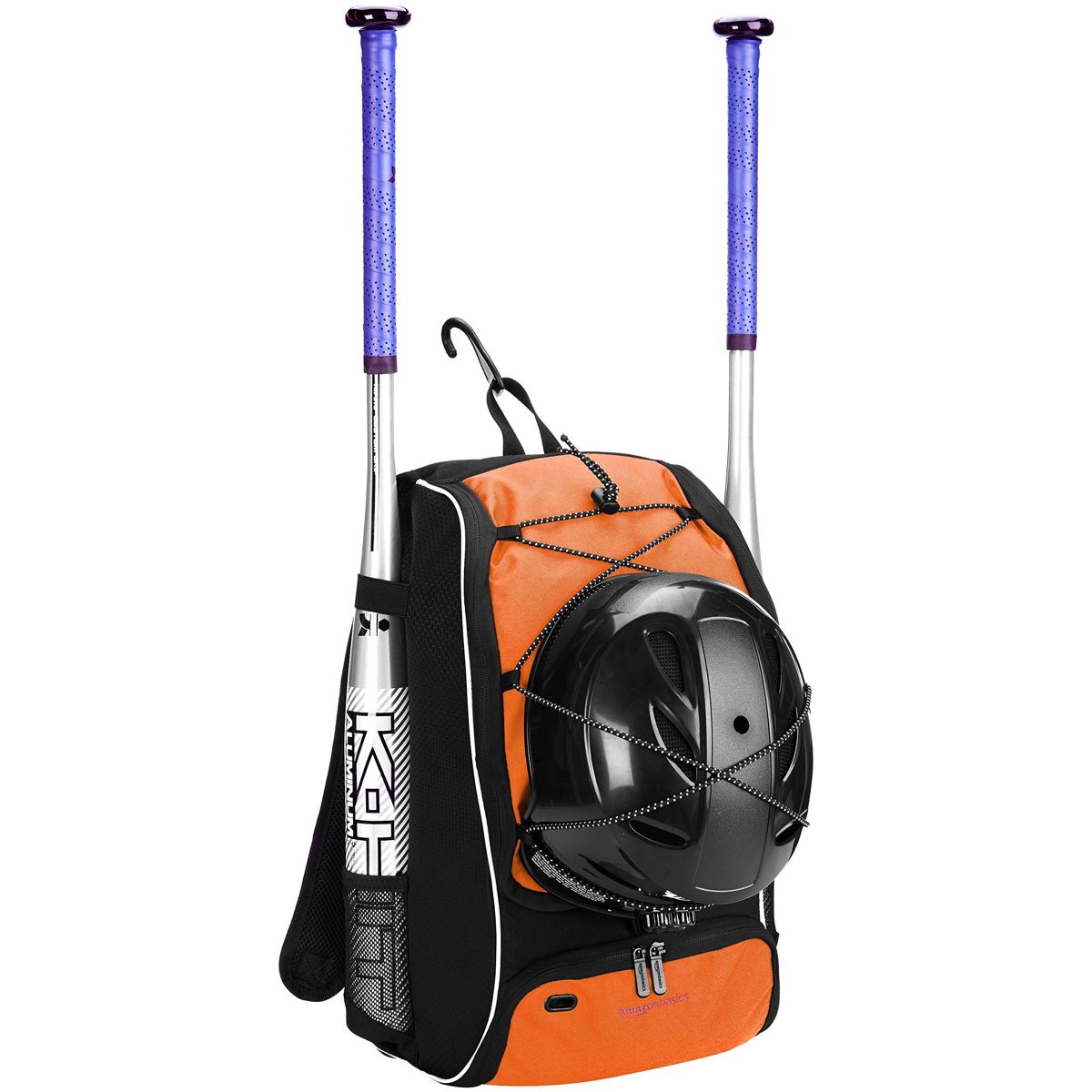 AmazonBasics Youth Baseball Equipment Backpack, Black (Renewed)